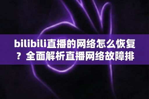 bilibili直播的网络怎么恢复?全面解析直播网络故障排除与优化指南 bilibili直播的网络怎么恢复?全面解析直播网络故障排除与优化指南