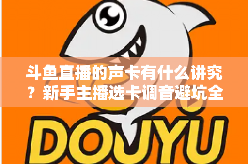 斗鱼直播的声卡有什么讲究？新手主播选卡调音避坑全攻略