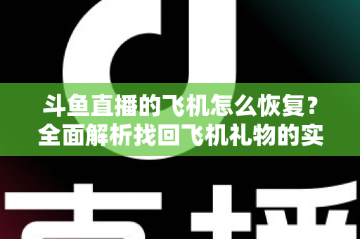 斗鱼直播的飞机怎么恢复？全面解析找回飞机礼物的实用方法与避坑指南