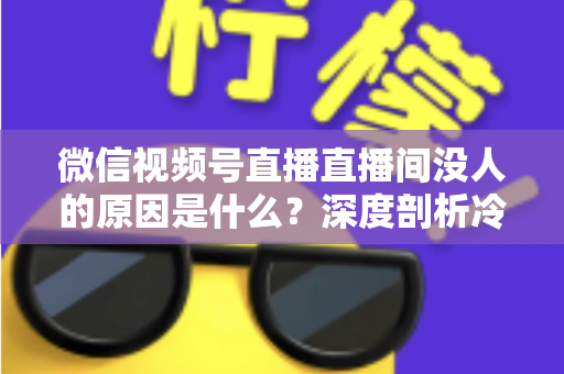 微信视频号直播直播间没人的原因是什么?深度剖析冷场根源与实用破局指南 微信视频号直播直播间没人的原因是什么?深度剖析冷场根源与实用破局指南