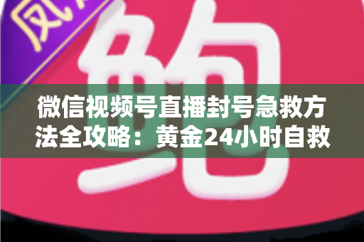 微信视频号直播封号急救方法全攻略：黄金24小时自救指南，助你快速恢复直播权限