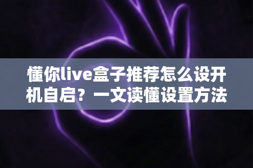 懂你live盒子推荐怎么设开机自启？一文读懂设置方法与实用技巧
